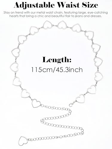 Ammiko Fashion Chain Belt for Women Adjustable Waist Belts for Dresses Jeans Pants Country Concert Outfit3