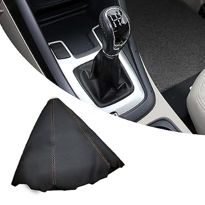 Universal Black Microfiber Leather Gear Shift Knob Gaiter Boot Cover – Fits Most Manual/ Auto Shifters, 2-Yr Warranty
