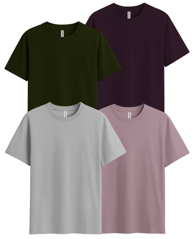Image of Sleepynuts Men's Regular Fit Round Neck Half Sleeves Solid Casual Wear T-Shirt