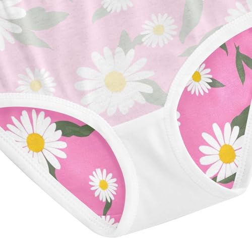 Pattern Toddler Underwear Floral 2t Cotton Panties Little Girl White Daisy Flowers Pink Briefs Kids Undies 5