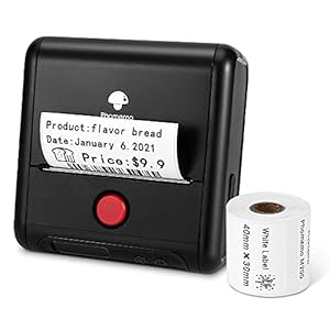 Phomemo M200 Bluetooth-labelprinter, 80 mm, draadloze thermo-labelprinter, voor transparante etiketten, barcode…