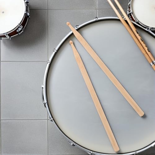 4 baquetas para batería 5B en madera de arce beige miniatura 5