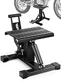 JFG RACING Motorcycle Dirt Bike Stand,1000Lbs Capacity Lift Jack Hoist Table Height Adjustable Lifting Stand Ideal for Dirtbike Pit Bike Repair&Maintainance,Dirt Bike Accessories-Black