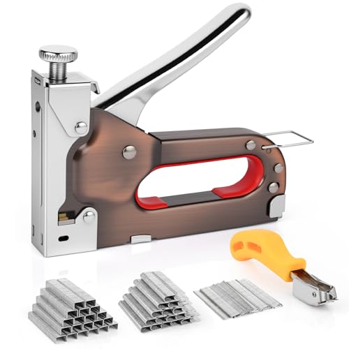 Gaethra Set Graffettatrice 3-in-1 – Graffettatrice per Legno con 3000 graffette e rimuovi graffette, Graffatrice Manuale con forza regolabile – ideale per lavori di precisione e decorazione