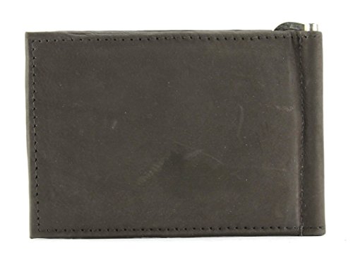 Bacci Slim Bifold Wallet - Top grain cowhide Leather Wallet for Men with 2 inner cards slots & 1 center flap cash compartment money clip - Ageless design Billfold Men's Wallet (Brown)3