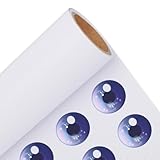 BENECREAT Benutzerdefiniertes Fursuit Augennetz 200cm X 30cm Weißes PVC Kunststoffnetz 0.45mm Dick Wasserdicht Bedruckbares Netz Für Furries Cosplay Requisiten Pelzanzüge Basteln Bohrung: 0.5mm
