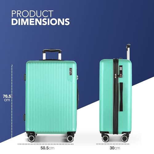 LUGG 28inch Vacay Suitcase ABS Luggage with TSA Indent Lock, Aluminium Trolley Handle, 360° Spinner Wheels, Water-Resistant & Durable Material - Airline Compatible (76.5 x 30 x 50.5cm) - Image 3