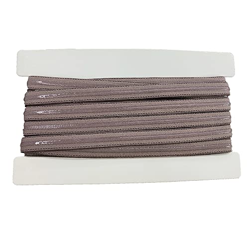 Multi Colors Stretchy Silicone Elastic Tape 10mm Width for Garment Accessory 5 Yards per Roll (Chocolate chip)