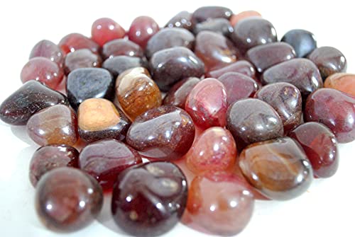 Image of Maroon Onyx Pebbles for Decoration - Pebbles Stones for Fish Tank Aquarium, Fountain, Table Decor - Decorative Stones and Pebbles for Home /Garden Decor (900 Grams, Maroon Onyx)
