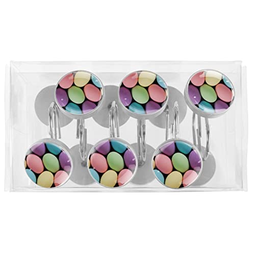 Crochets rideau de douche de qualité supérieure peints Pâques - 6
