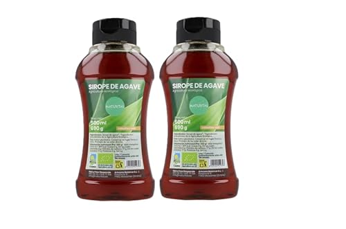 Pack 2x Sirope de Agave bio 100% Puro con Antigoteo 690 g Naturitas Essentials | Prebiótico | Bajo índice glucémico | Alternativa al azúcar