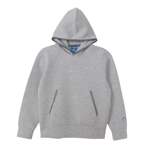 [チャンピオン] フード 長袖 Relax Fit WRAP-AIR ストレッチ 保温 スクリプトロゴ テックウィーブ(R) 3LS フーデッドスウェットシャツ CW-AS101 レディース オックスフォードグレー