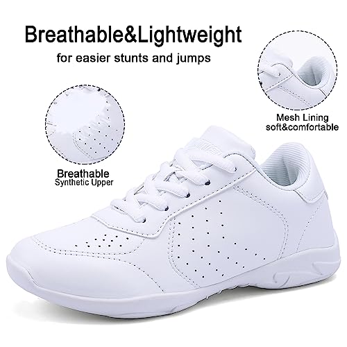 Girls White Cheer Shoes Women Lightweight Cheerleading Shoes Competition Sneakers2