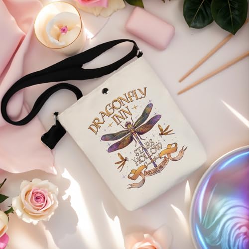 Lywjyb Birdgot TV Series Crossbody Bag Lorelai And Rory Fans Gift Dragonfly Gift Stars Hollow Merch4