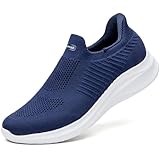 [フォクスセンス] スニーカー スッと履ける 【理学療法士推薦】 ウォーキングシューズ メンズ レディース スポーツ ランニングシューズ ローファー カジュアル 紐なし 世界一快適 通勤 歩きやすい 立ち仕事 軽量 ブルー 24.5cm T1517-04