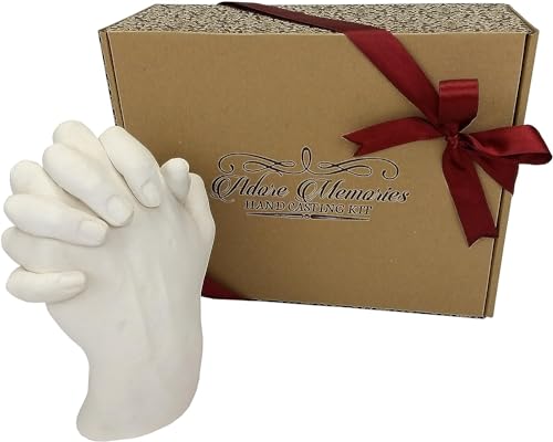 Adult Holding Hands Casting Kit by Adore Memories - Keepsake Memory kit, 3D Handprint Casting, Couple Hand Casting