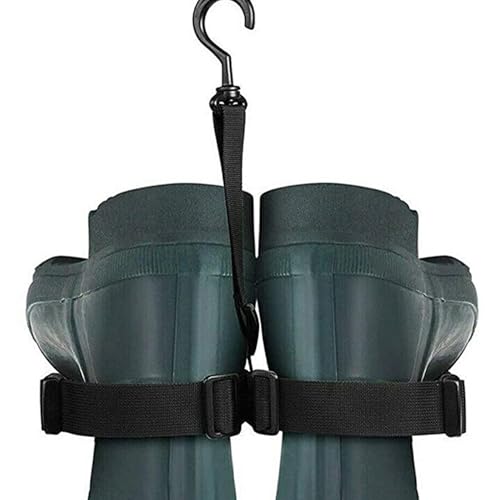 Percha para secar botas en camping con las correas para zapateros de exterior portátiles 4