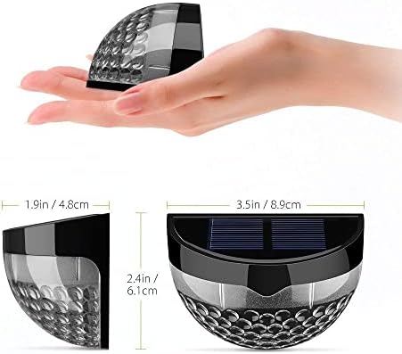 GloBrite Solar Fence Lights | Decorative Garden Light | Outdoor Wall Light Led, Wireless, Waterproof, Home Décor | Perfect for Railing Fence, Deck, Step Yard Patio, Pathway, Stairs (Pack of 8)
