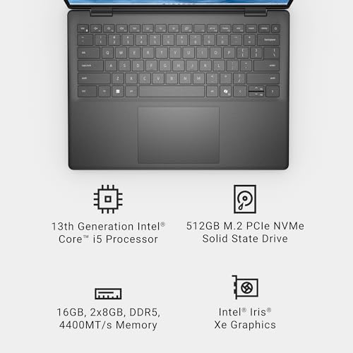 Dell Inspiron 14 (5440) Laptop – 14.0-inch 16:10 FHD+, Intel Core i5-1334U, Intel Iris Xe Graphics, 16GB RAM, 512GB SSD, FHD Camera, Windows 11 Home, Fingerprint Reader, Qwerty– Carbon Black - Image 8