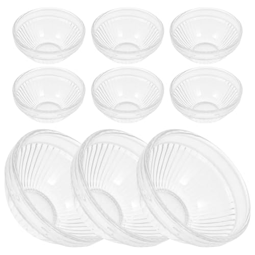 Veemoon Ciotole da Dessert e Budino in Vetro, Set da 10 Pezzi, Resistenti al Calore Superficie Liscia, Adatte per Microonde e Lavastoviglie, Perfette per Preparazioni Dolci in Casa e