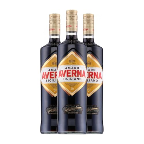 Amaretto Averna Amaro Siciliano 1 L (Caja de 3 Botellas de 1 L)