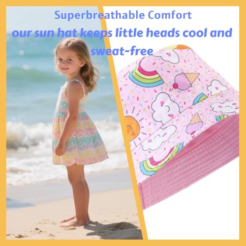 UPF 50+ Kid's Bucket Hat for Boys & Girls 2-9 Years | Adjustable Toddler Sun Hat with Wide Brim, Baby Sun Protection Hat4