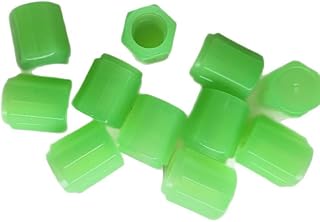 8 Pcs Fluorescent Tire Valve Stem Caps for AAA, Glow in The Dark Valve Stem Caps, Corrosion Resistant Leak-Proof Wheel Valve Cover