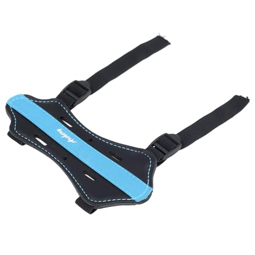 Drfeify Bogenschießen-Armschutz für, Bequem, Atmungsaktiv, Verdicktes PU-Leder, Verstellbarer Bogenschießen-Unterarmschutz für Recurve-Bogen (Blue)