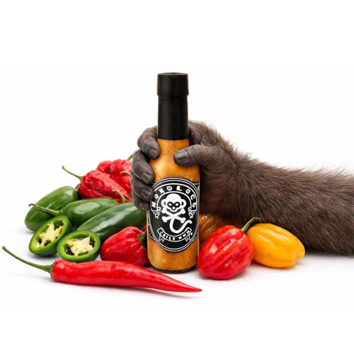 Image of Chile Monoloco XXX Hot Sauce 6 types of peppers - Mild Hot Sauce - 5 oz glass bottle