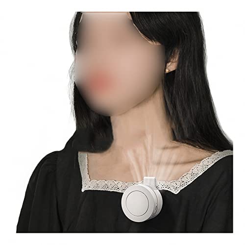 AJEYPMZ クリップ式小型ファン、ミュートusbポータブルミニファン、ポータブル3速片手ファン,White,91g