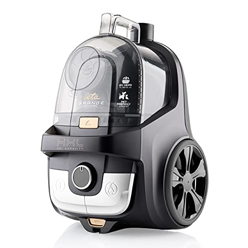 ETA Beutelloser Staubsauger Grande Animal I 850W I 2X HEPA-Filter I 3.2l Volumen I Einzigartiger DermoPet-Aufsatz für Tierfelle und Tierhaare I Bodenstaubsauger