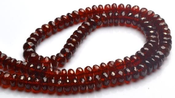 Grenat hessonite en perles rondelles facettées pour sublimer vos créations