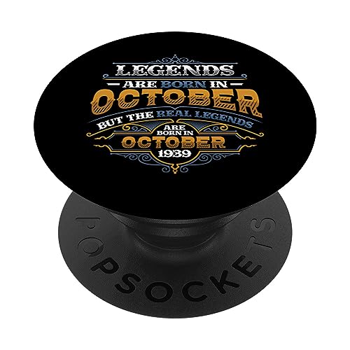 Las leyendas nacen en octubre de 1939 Cumpleaños 84 para mujer PopSockets PopGrip Intercambiable