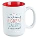 Great Teacher Coffee Mug - White & Red Ceramic Christian Coffee Cup "The influence of A Great Teacher is never erased." Number 1 Teacher Appreciation Gift for Women & Men Large 16 oz