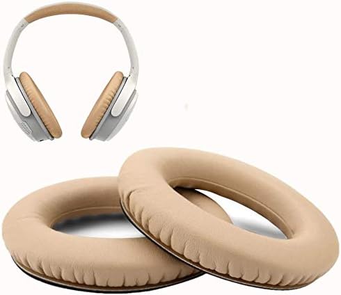 Replacement Earpads for Bose, WADEO Earpad Cushion 2 Pieces Memory Foam Kit Ear Cover for Bose Quietcomfort 2, QC2, Quiet Comfort 15, QC15, QC25, AE2, AE2i, AE2w, Around Ear Headphone, Khaki