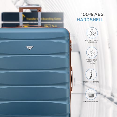 Flight Knight Set of 3 Lightweight 4 Wheel ABS Hard Case Suitcases Cabin & Hold Luggage Options Approved for Over 100 Airlines Including easyJet, British Airways, Ryanair, Jet2 & Many More - Image 5