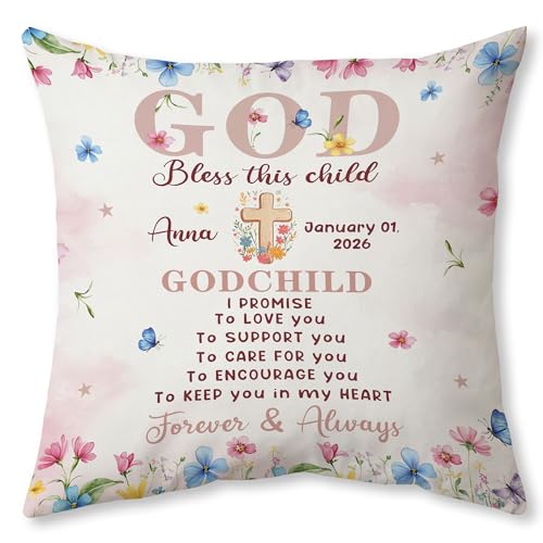 Personalized Baptism Pillow with Custom Name