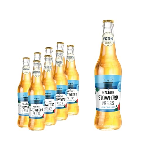 Stowford Press Low Alcohol Cider 8 x 500ml Glass Bottles 0.5% ABV - 100% Locally Sourced Apples | Notes of Crisp Ripe Apple & Honey with a Bittersweet Finish