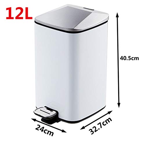 Stainless Steel Trash Can Bedroom Bin With Lid Pedal Bin Bathroom