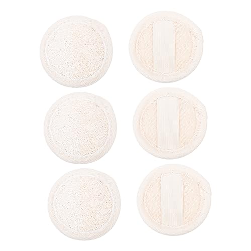 BCOATH 2pcs Loofah Pads Exfoliating Sponges for Facial Cleansing Makeup Removal