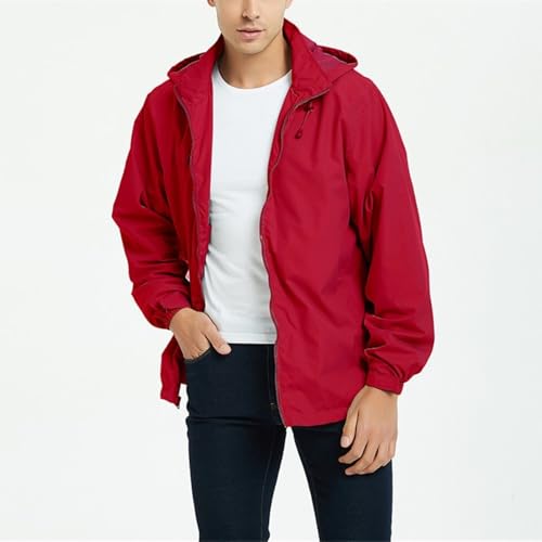 Chaqueta ligera con capucha impermeable para hombre miniatura 2