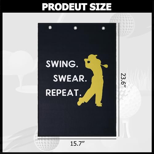 Teniinet 3 Pcs Funny Golf Towel Set,Golf Towels for Golf Bags with Clip,Golf Accessories for Men Women,Golf Gifts for Golfers - Image 3
