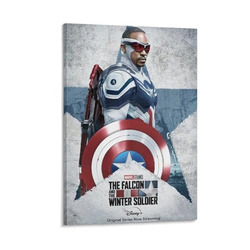 �t�@���R���ƃE�B���^�[�E�\���W���[�f�� �|�X�^�[ The Falcon And The Winter Soldier (6) �E�H�[���A�[�g �������� �G�� �x�b�h���[�� ���r���O �ǂ̊G08x12inch(20x30cm)