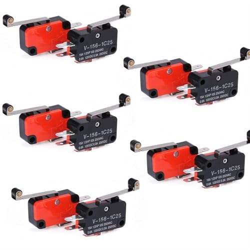 Microrupteur V-156-1C25 robuste avec contacts en alliage durable pour usage intensif