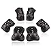 BOSONER Kids/Youth Knee Pad Elbow Pads Guards Protective Gear Set for Roller Skates Cycling BMX Bike Skateboard Inline Skatings Scooter Riding Sports (Black, Small (3-8 Years))
