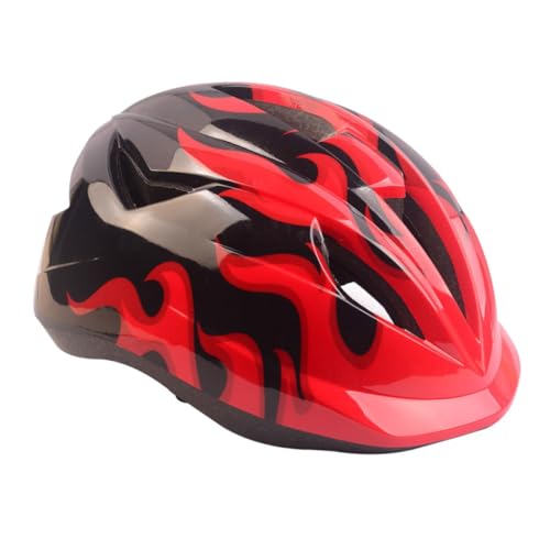 ibasenice Adjustable Bike Helmet for Boys and Lightweight Breathable Pvc Riding Helmet with Visor for Outdoor Sports and Highway Cycling Safety