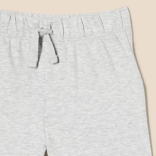 Amazon Essentials Unisex Babies' Cotton Pull-On Shorts, Pack of 3, Black/Light Grey Heather/Stripes, 18 Months - Image 2