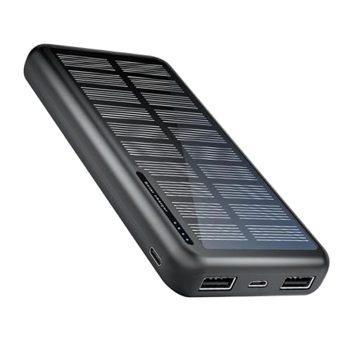 Cargador solar USB 10000mAh portátil解决móviles sin batería en acampada y festivales