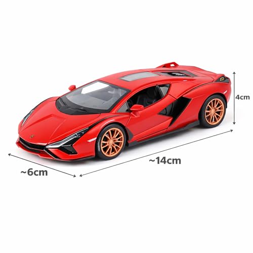 Image of Wizplex RMZ Hobby Lamborghini Sian FKP 37 Die-Cast Car 1:32 Scale Model Hybrid Supercar Toy Pull Back Vehicle for Collectors