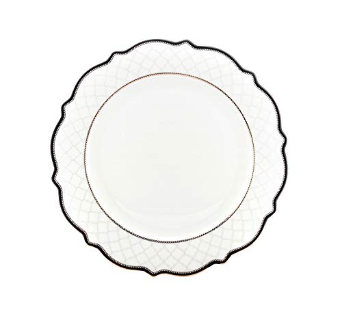 Joseph Sedgh Dinner Set For 8 "Peak View" Fine Porcelain Dinner Set, Dinnerware Set Packaged In A Gift-Box, 57-Pcs #TOP2